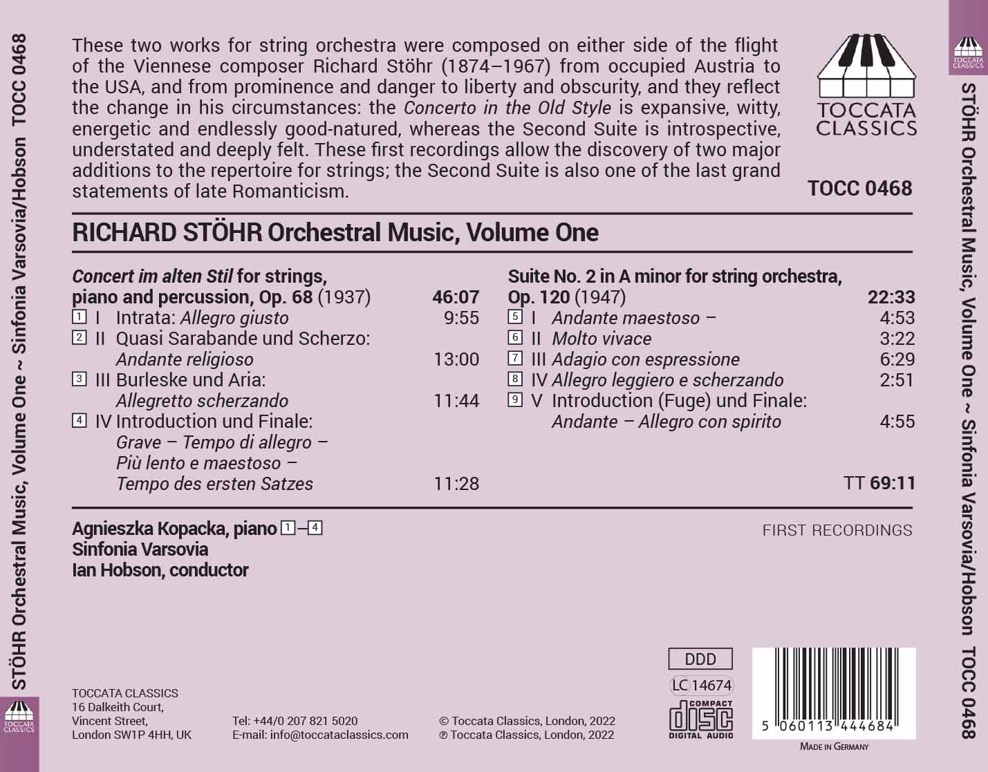 Thumbnail 2 de Orchestral Music: Richard Stöhr Works for String Orchestra on Audio CD