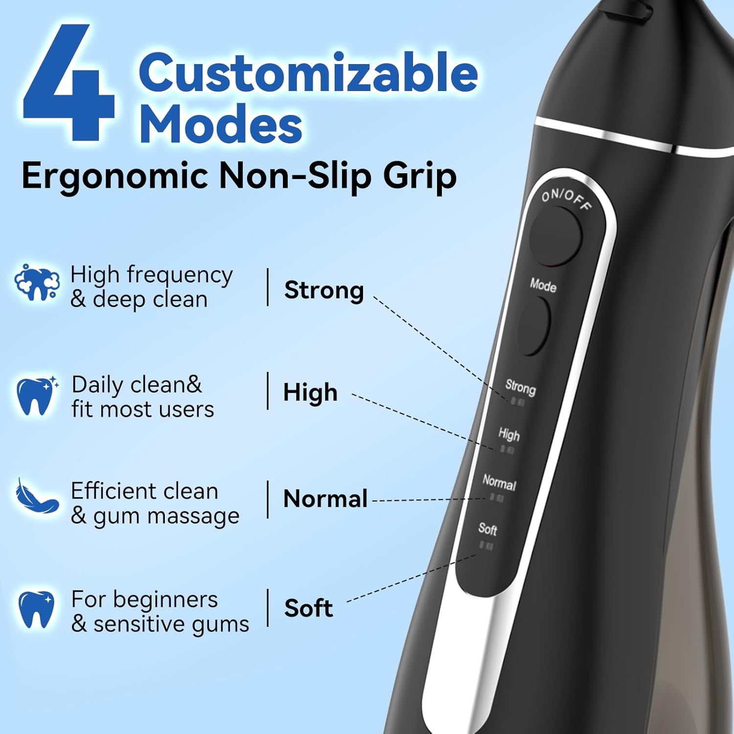 Thumbnail 1 de Cordless Portable Water Flosser with 300ML Tank — Travel-Friendly Oral Irrigator