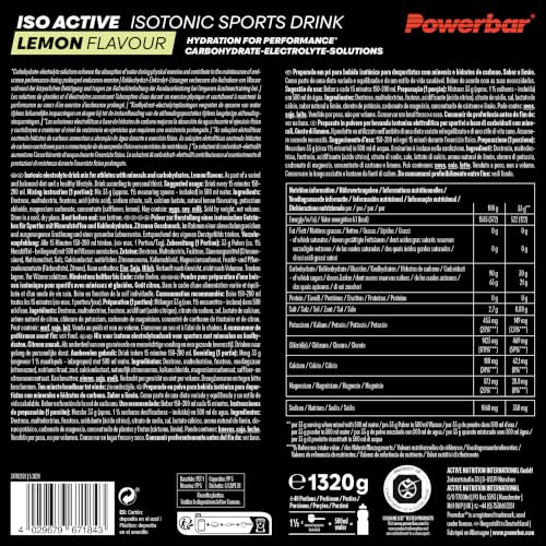 Thumbnail 6 de PowerBar Isoactive Limón 1320 g — Energía y electrolitos para esfuerzos sostenidos