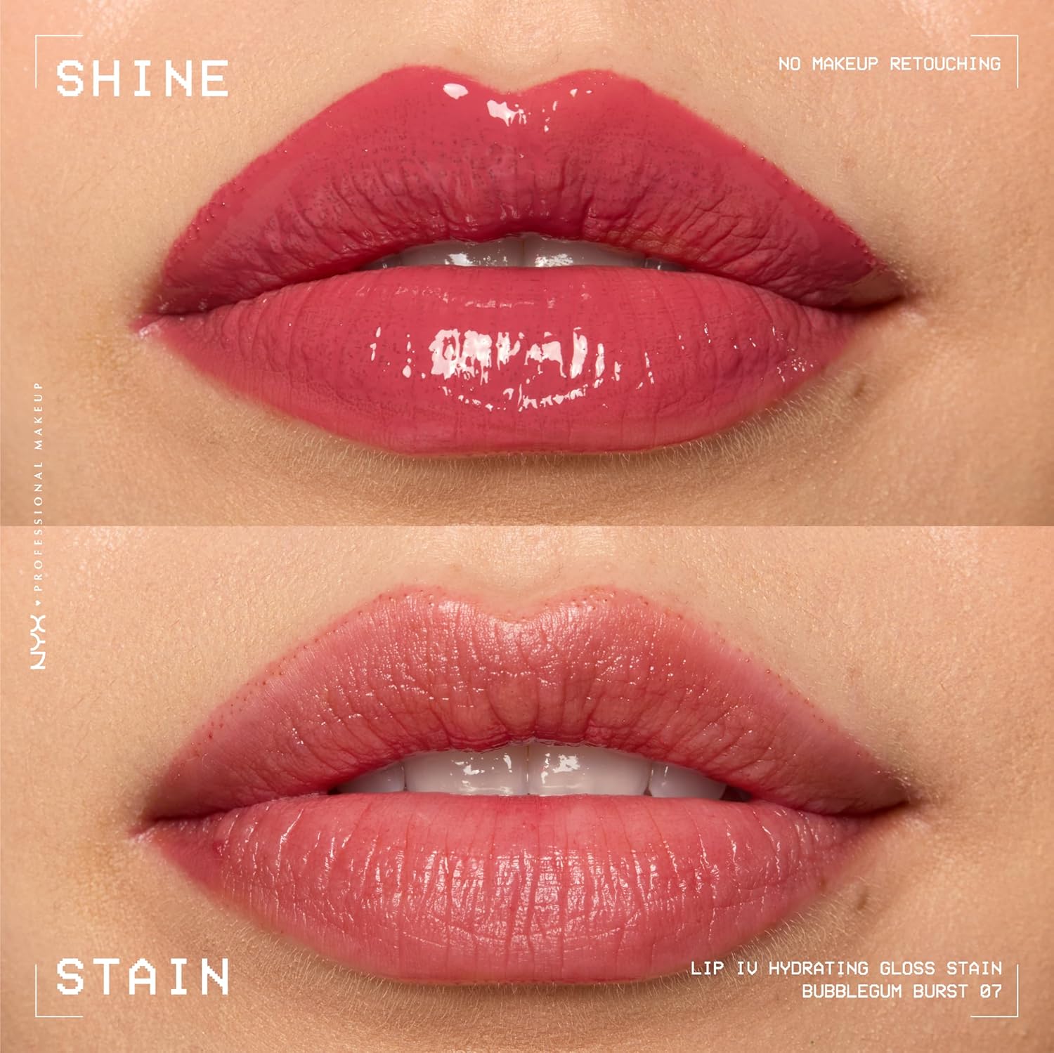 Thumbnail 4 de NYX Lip IV Hydrating Gloss Stain 2-in-1 Bubblegum Burst – Feuchtigkeit trifft sanfte Farbgebung