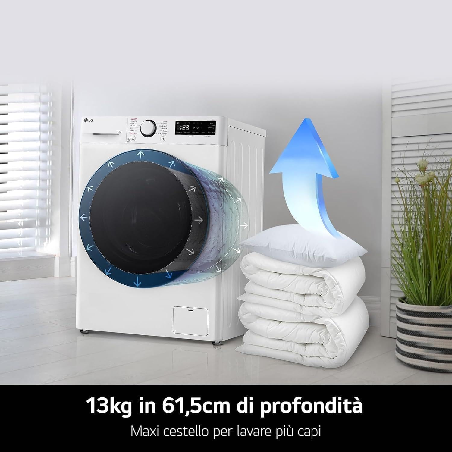 Detalle 2 de LG AI DD F4R3013NSWB: Lavatrice a carica frontale da 13 kg con AI DD, vapore e Direct Drive