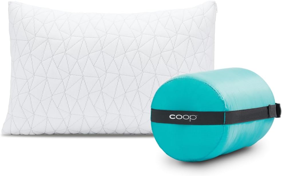 Coop Home Goods Prime coussin de voyage déhoussable et compressible (mousse à mémoire) 19 x 14