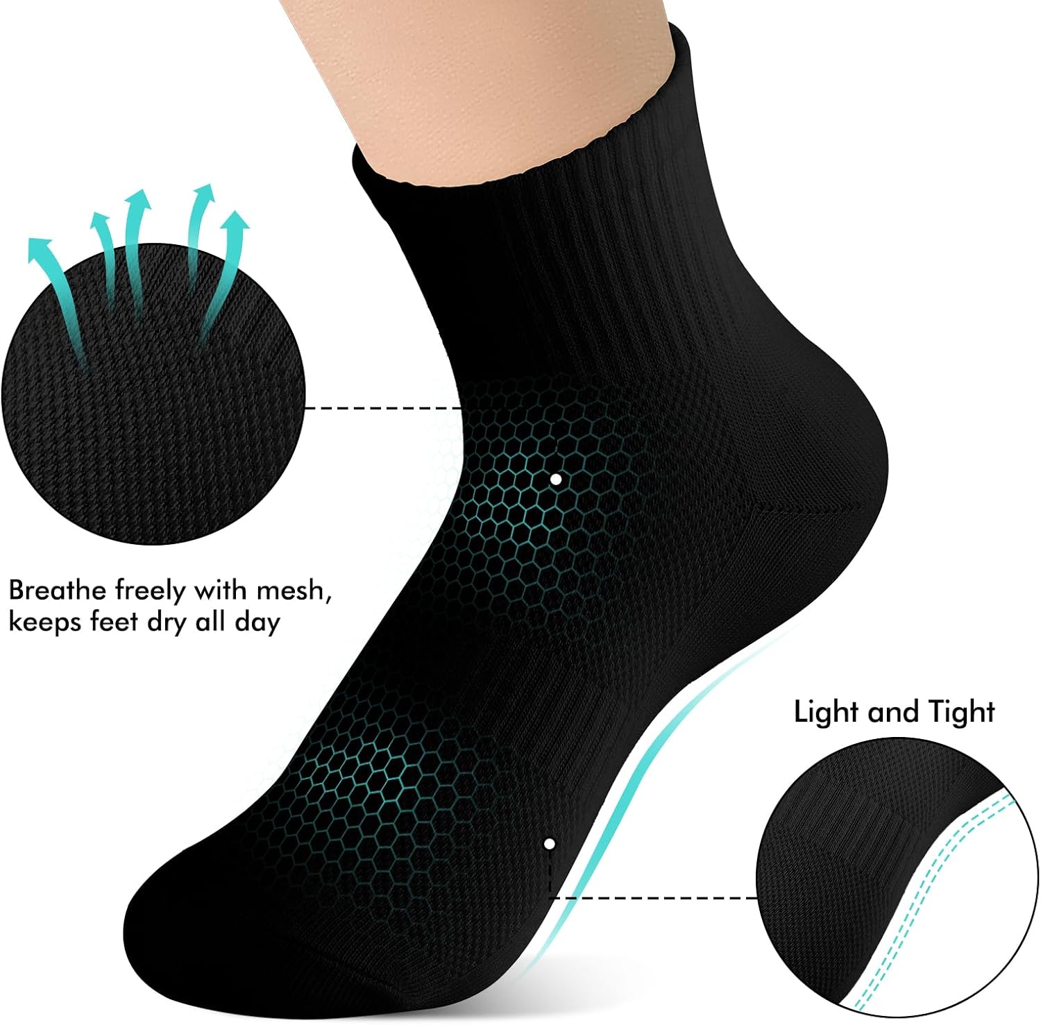 Thumbnail 2 de Ipletix Women's Athletic Ankle Socks, 6 Pairs