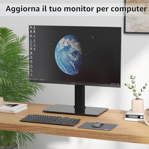 Thumbnail 6 de BONTEC Supporto TV da Tavolo per TV 26–55 pollici, base in vetro 8 mm, altezza regolabile e fissaggio VESA 400x400