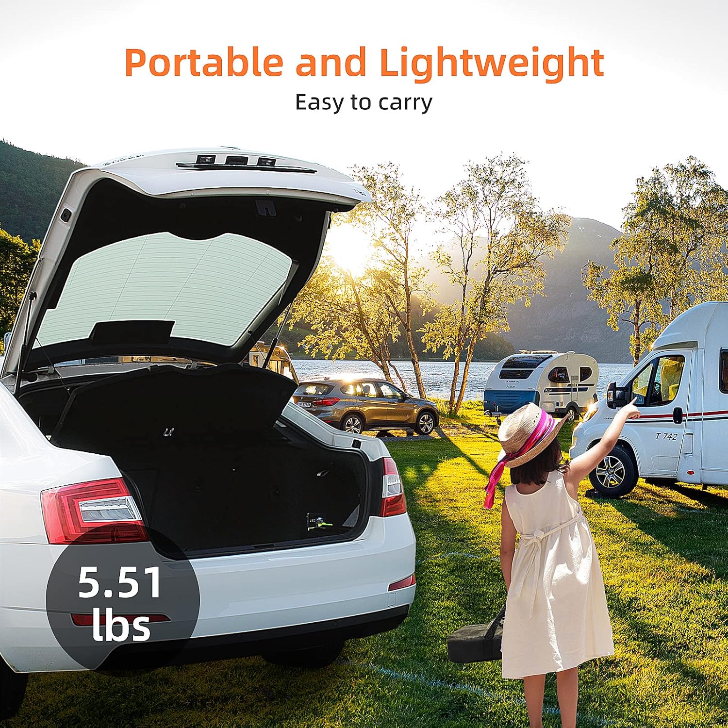 Thumbnail 2 de Portable Projector Screen with Stand (Outdoor Camping Projection Screen, 80 inch, 16:9)