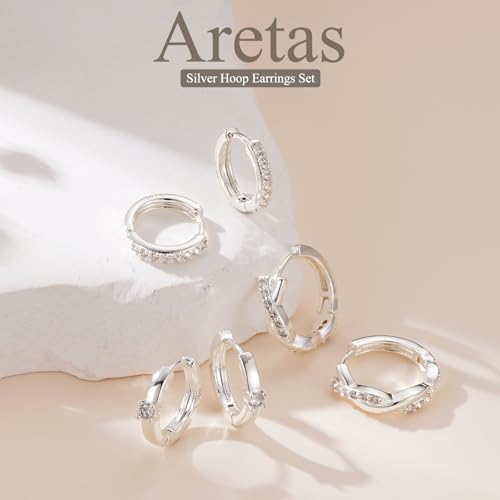 Detalle de Aretas sterling silver earrings set