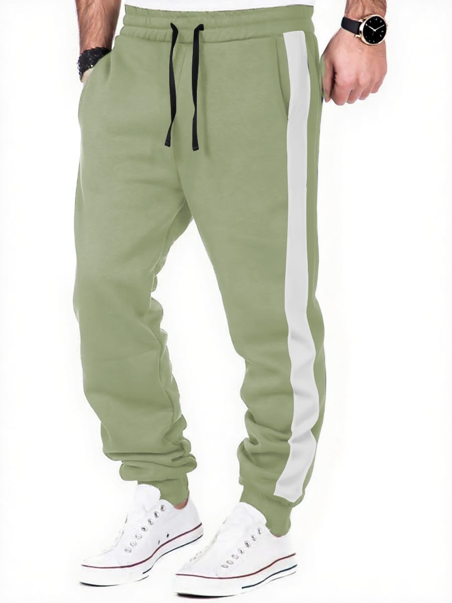 Detalle de HMIYA Jogginghose Herren aus Baumwolle mit Taschen und Seitenstreifen