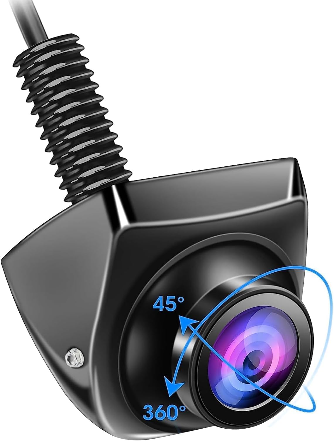 OBEST Caméra de recul voiture 1080P 12V-24V avec vision nocturne starlight, grand angle 170° et rotation 360°