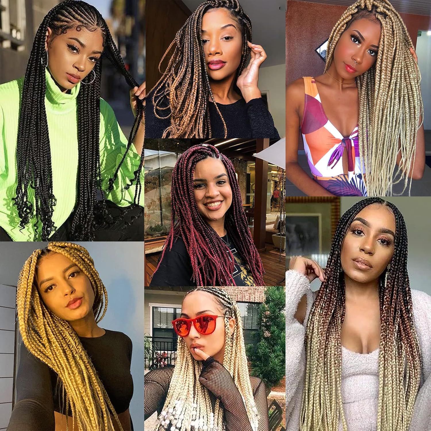 Thumbnail 4 de Pre Stretched Braiding Hair Extensions Natural Black 16 Inch, 8 Packs – Soft Yaki Straight Crochet Braids
