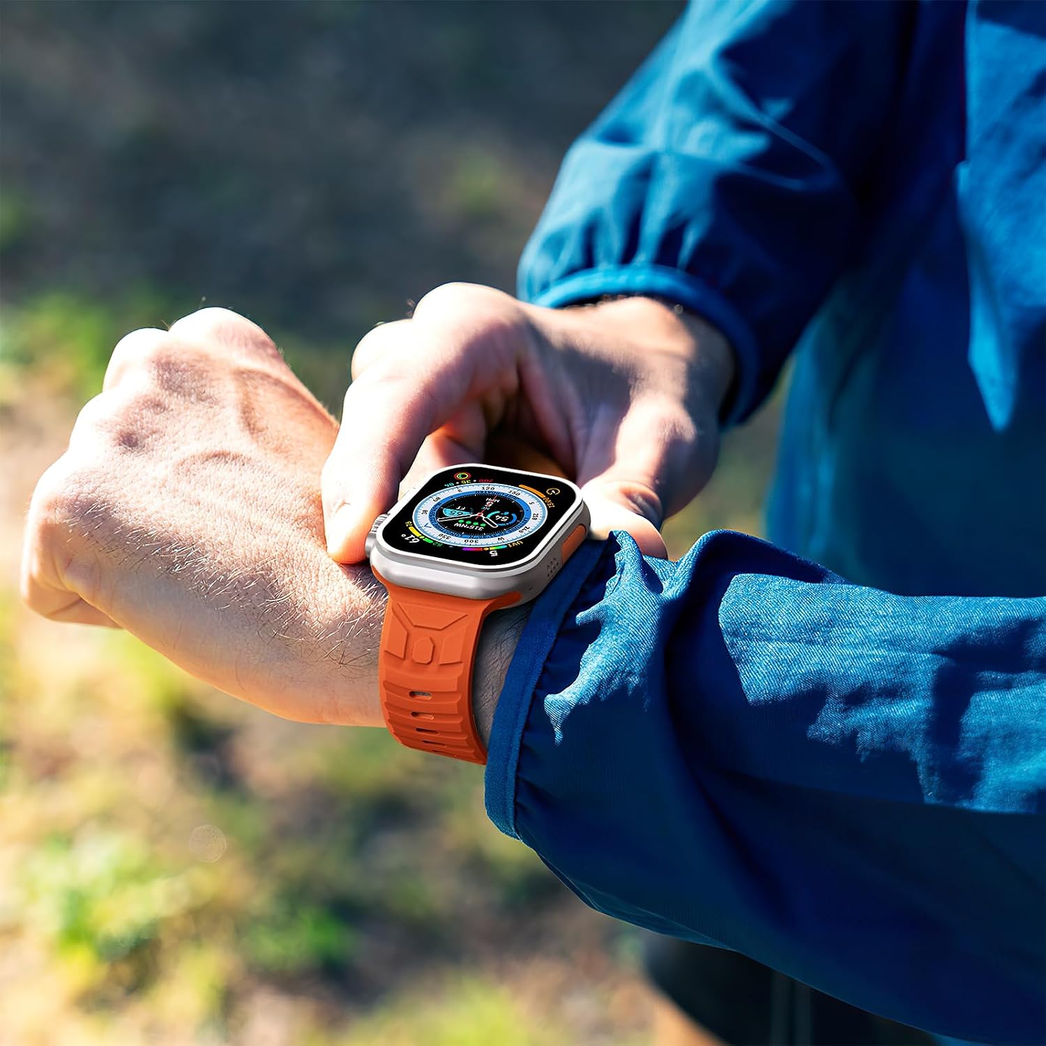 Detalle 1 de Tighesen US4-MAD Silicone Sport Band for Apple Watch, Orange