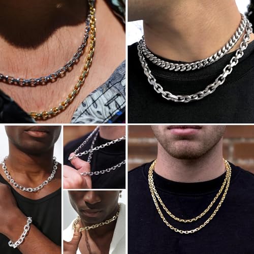 Thumbnail 6 de ChainsHouse Rolo Collar de Cuello 9 mm x 76 cm en Acero Inoxidabl e 316L – Plateado