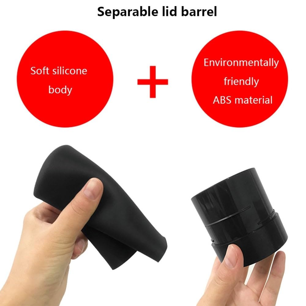 Detalle de AILOVA Mini Car Trash Can with Lid: Portable Silicone Bin for a Neat Car Interior