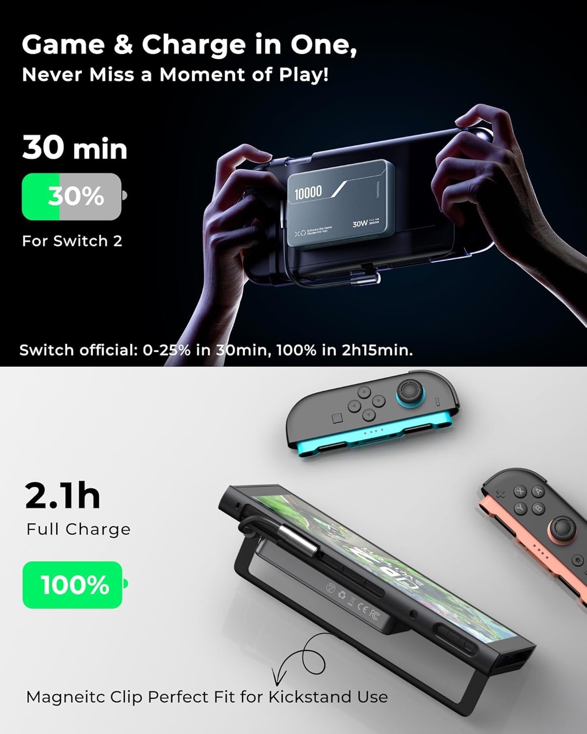 Thumbnail 1 de Antank B5 10000mAh Magnetic Power Bank for Nintendo Switch 2 & iPhone