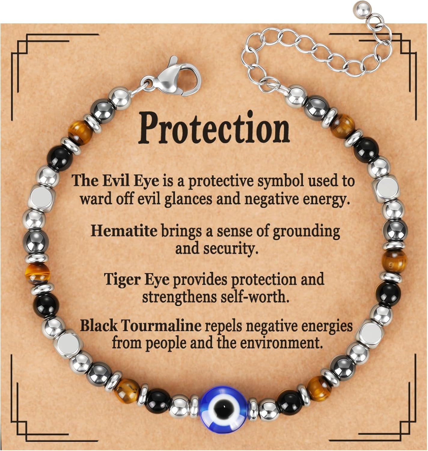 Thumbnail 6 de ESPVO Crystals Anxiety Bracelet for Women – Amethyst, Black Tourmaline & Rose Quartz Natural Stones