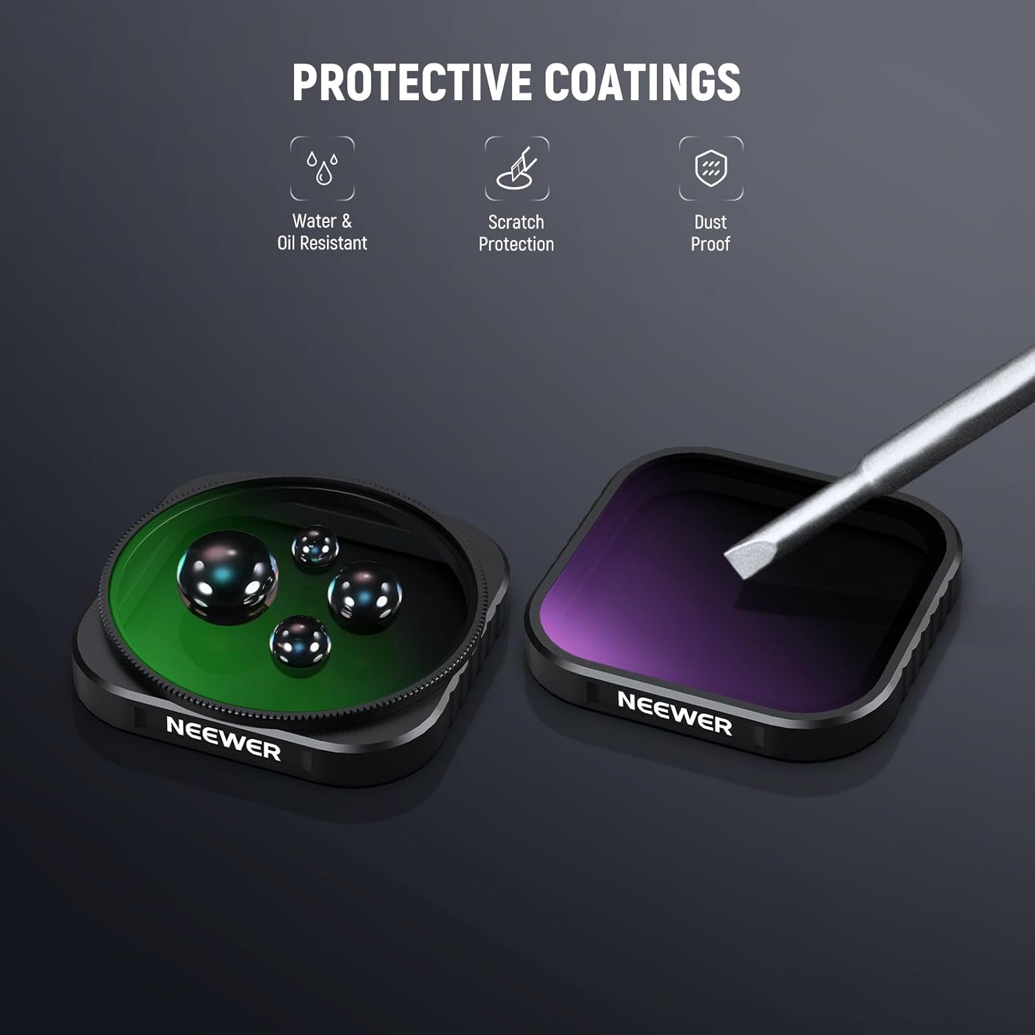 Thumbnail 5 de NEEWER 4er-Set ND-Filter (CPL + ND8/ND16/ND32) für Insta360 Ace Pro & Ace Pro 2