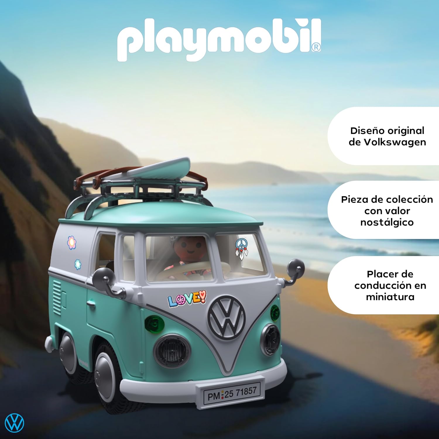 Detalle de PLAYMOBIL camper van, Volkswagen T1
