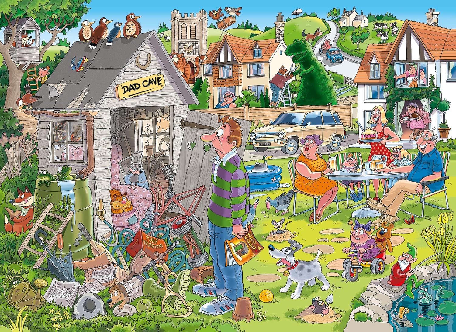Thumbnail 4 de Wasgij Destiny 28: Dad Cave 1000 Piece Jigsaw Puzzle (Unique concept)