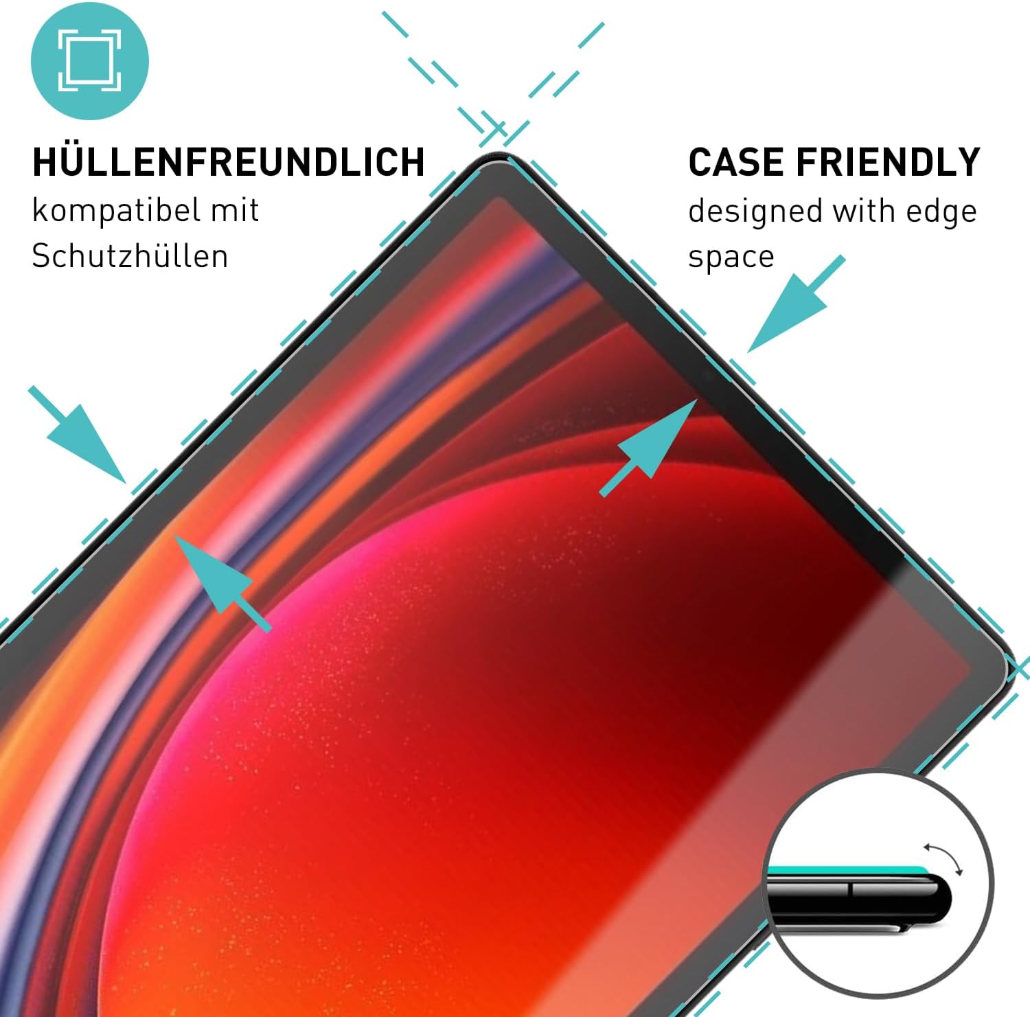 Thumbnail 2 de smartect Schutzglas Samsung Galaxy Tab S9 9H