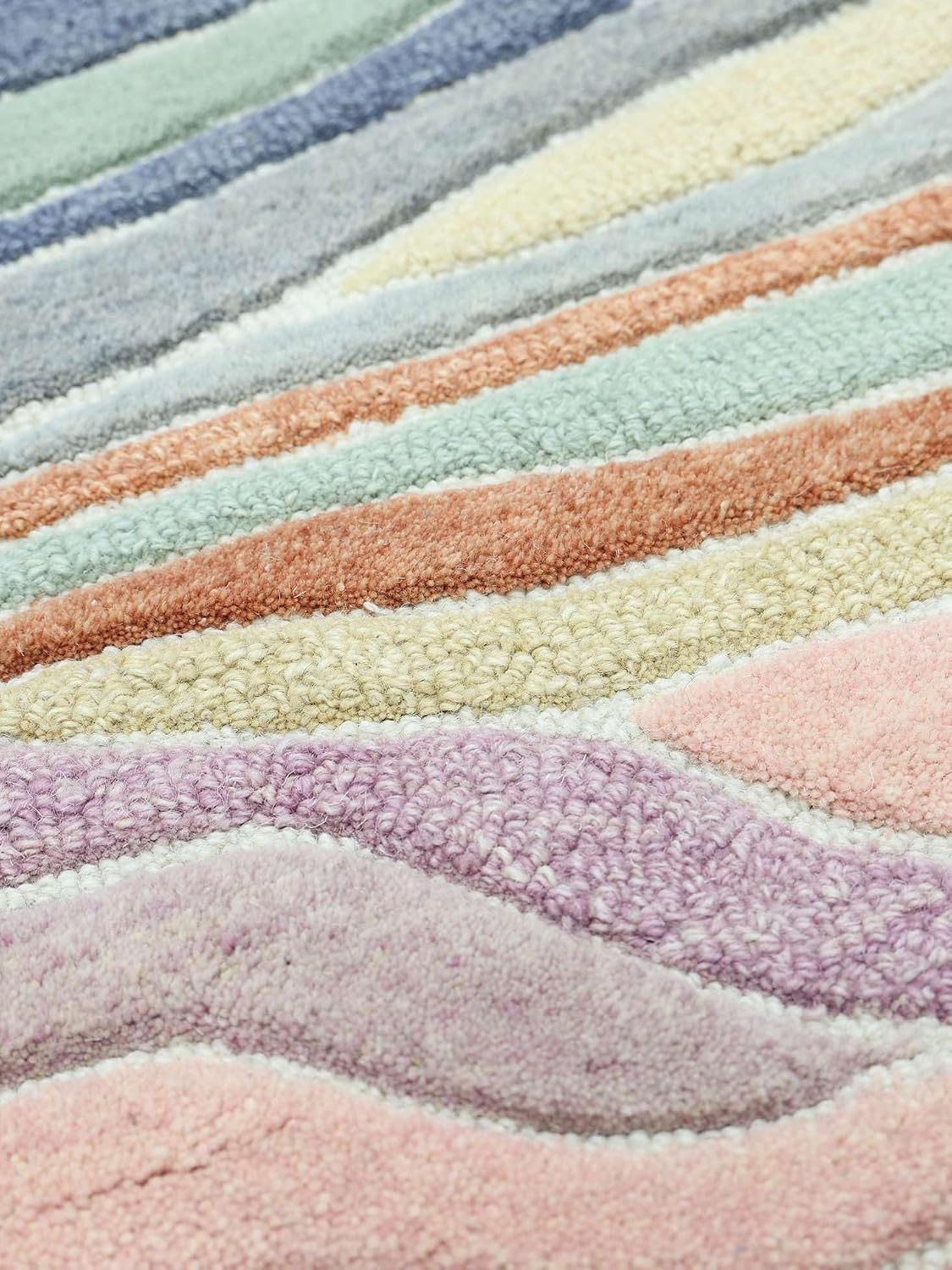 Detalle 1 de RugVista Marble Round Rug, Ø 150 cm, Multicoloured, Medium Pile