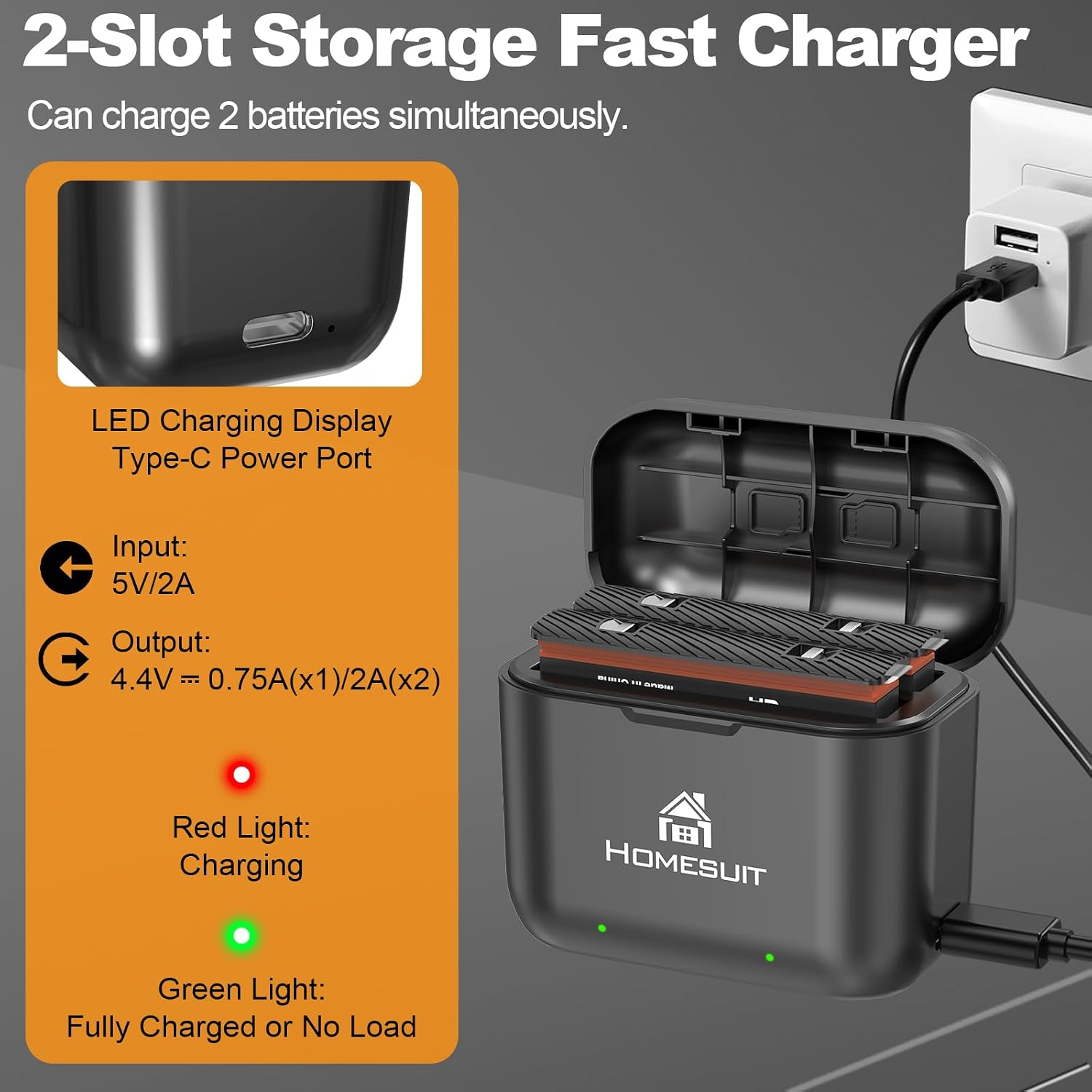 Thumbnail 4 de Homesuit Insta 360 X3 1800mAh battery pack