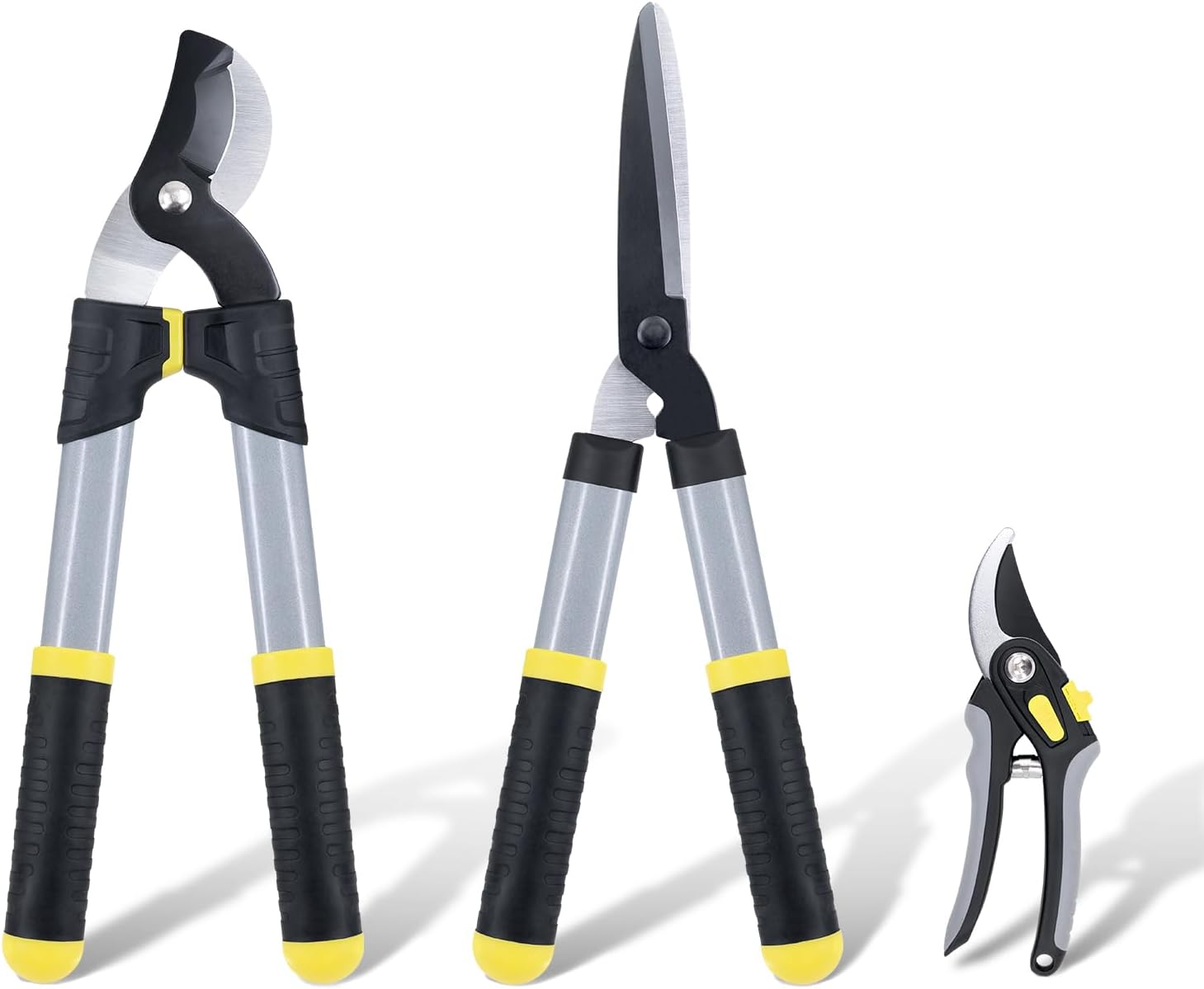Detalle de Colwelt Garden Shears Set 3-Pack: 42cm bypass loppers, hedge clippers & 20cm secateurs