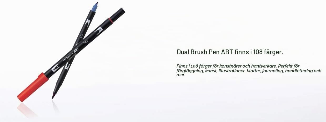 Thumbnail 6 de Tombow ABT-673 (AB-T673) dubbelspetspenna i orkidé med fin spets och penselspets