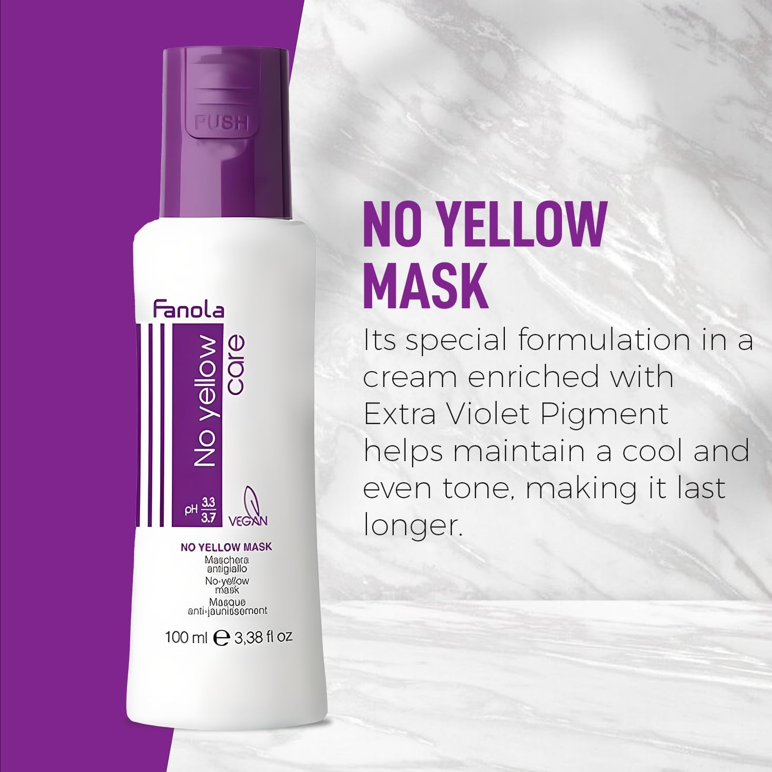 Detalle 2 de Fanola No-Yellow Mask: maschera decolorante per tonalità neutre dei capelli