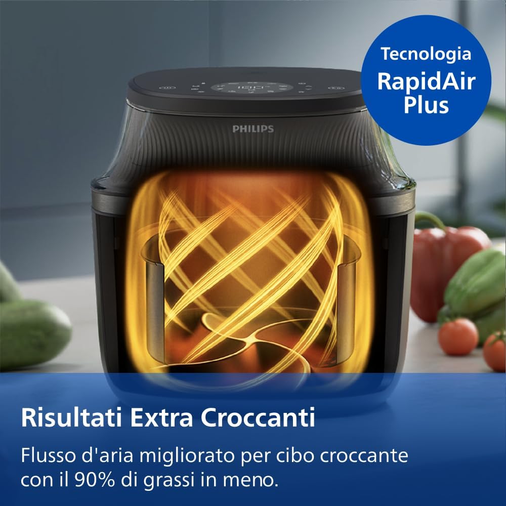 Thumbnail 5 de Philips Airfryer Serie 3000: Friggitrice ad aria da 6,2 L con finestra e 16 programmi