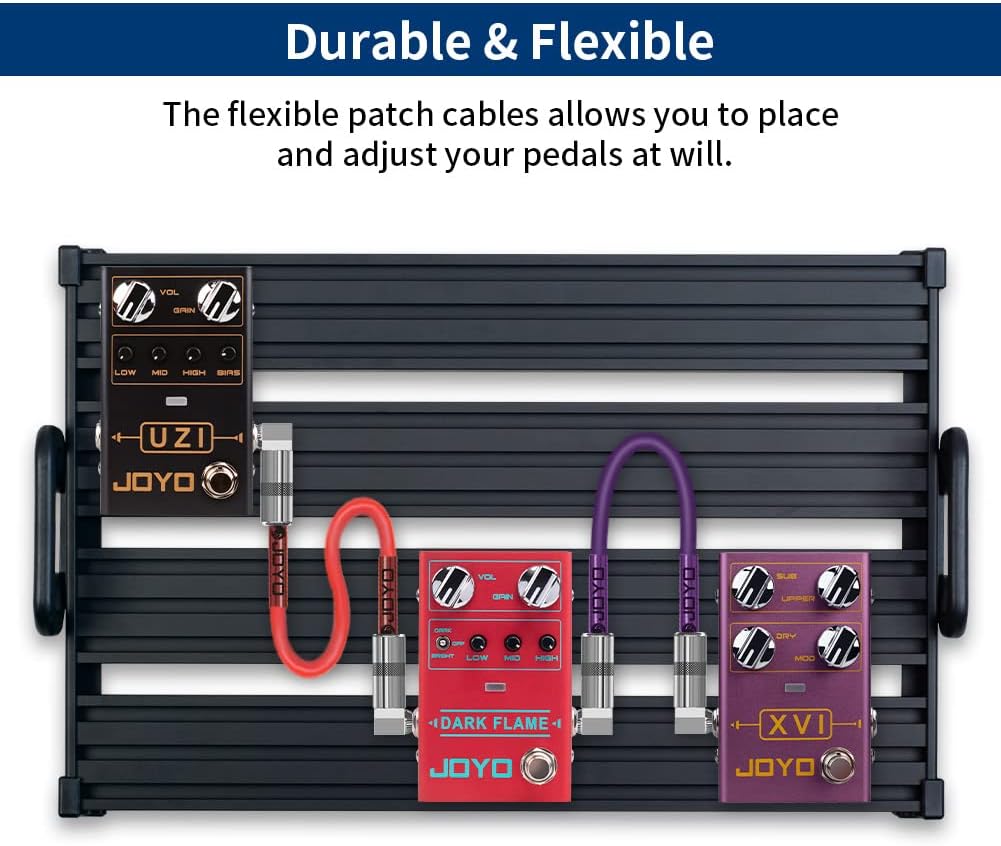 Detalle de JOYO CM-11 Guitar Patch Cables, 7.8-Inch Right-Angle, 6-Pack