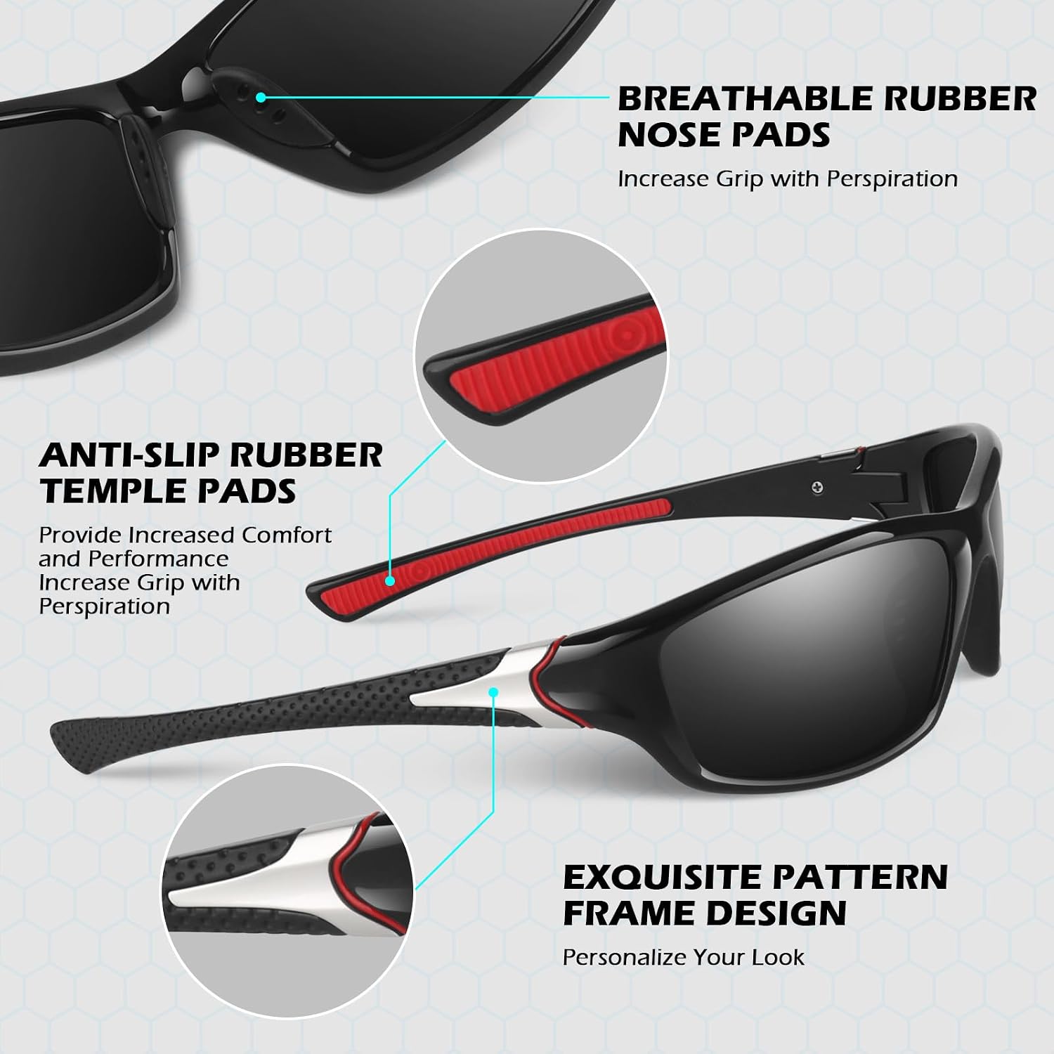 Detalle 1 de Sunier Lunettes polarisées UV400 sportives