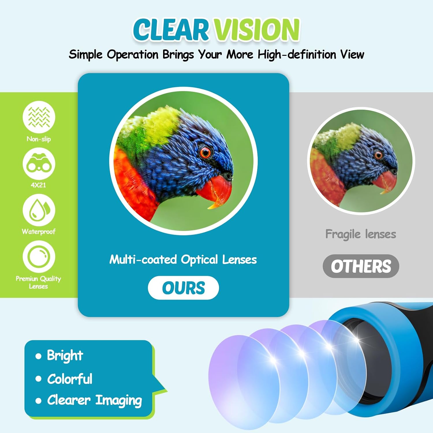 Detalle de Kids binoculars toy for outdoor play