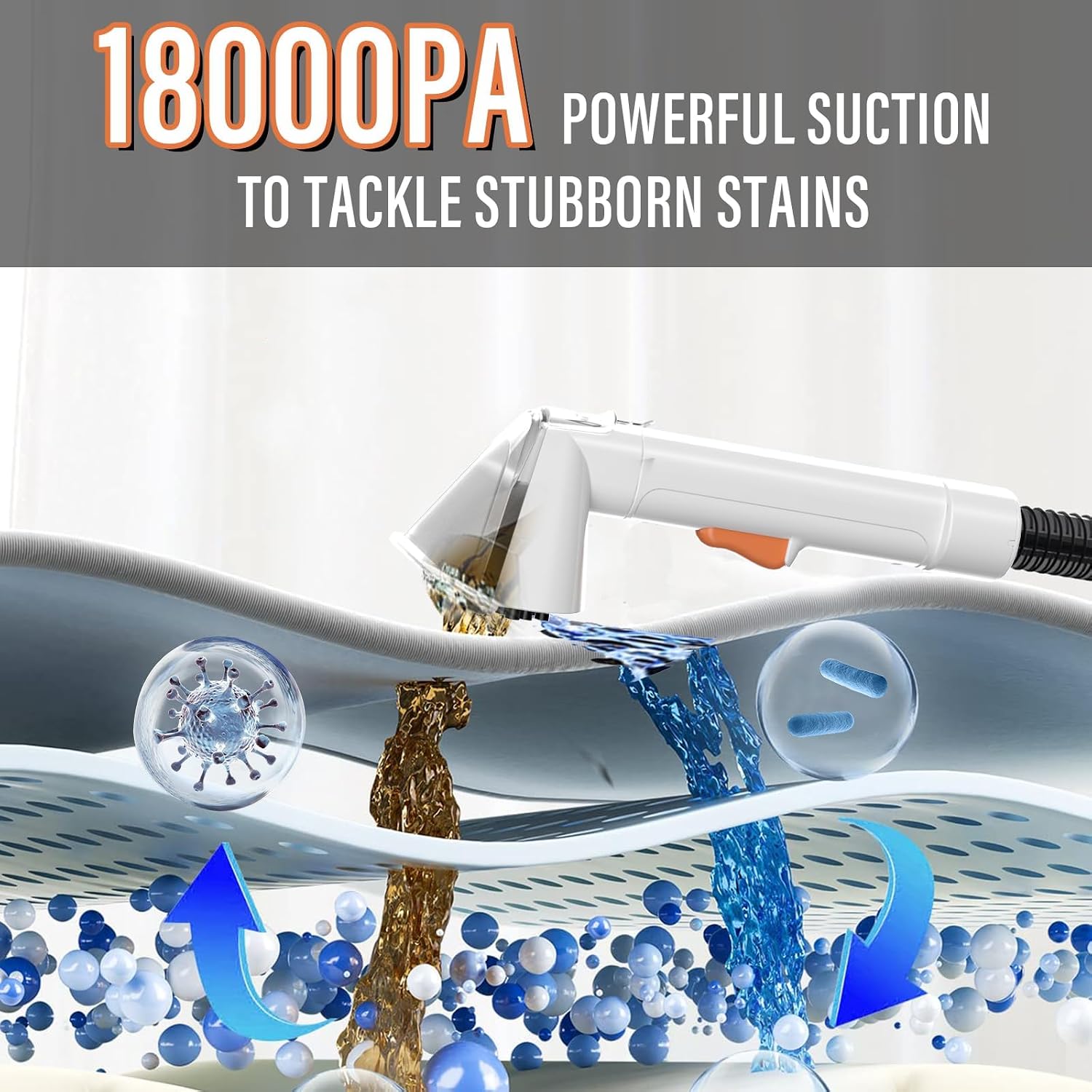 Detalle 2 de STARRYBOT C-AC2501 Upholstery Cleaner, 18,000 Pa Suction, White