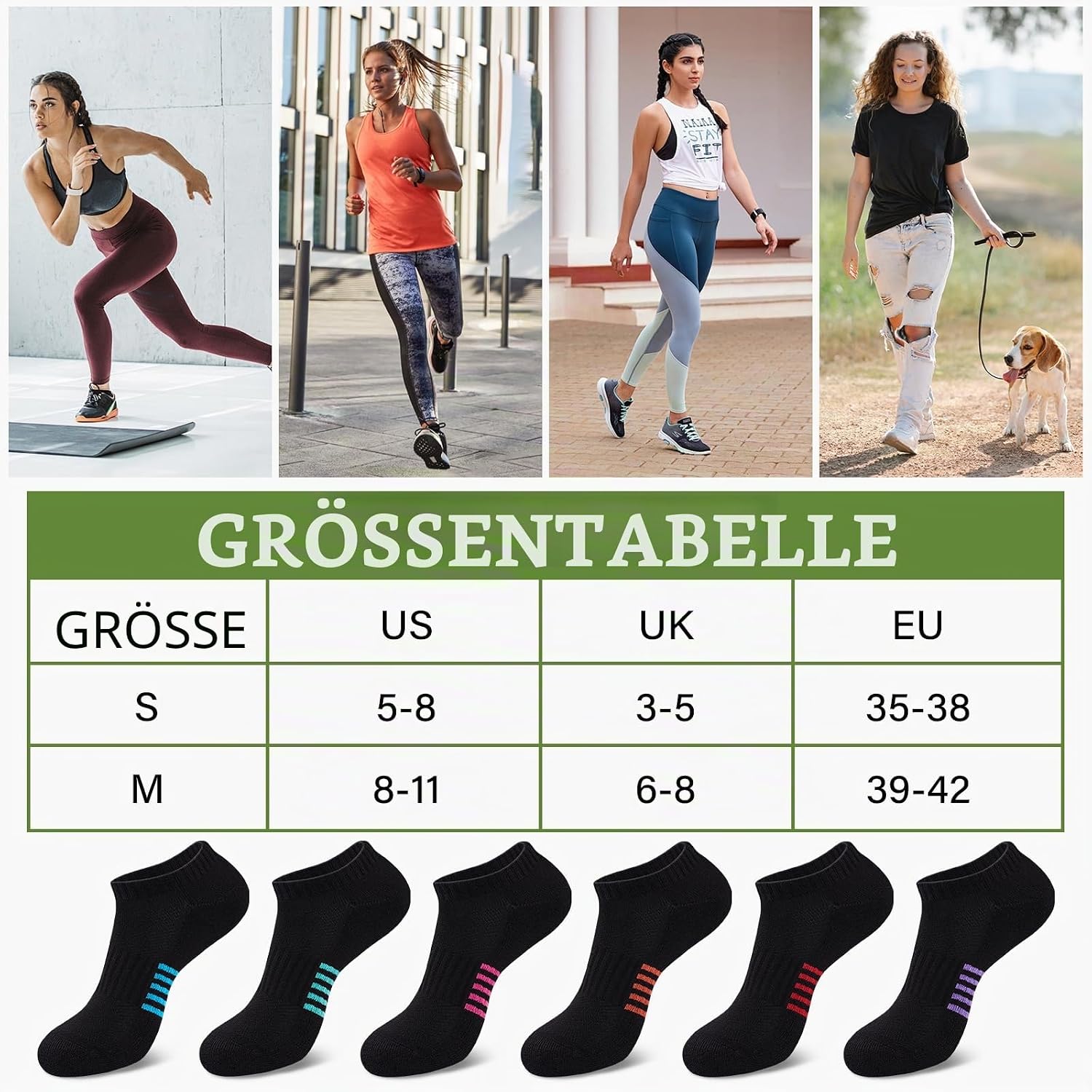 Thumbnail 6 de Effeet Bambus Sneaker Socken Damen (6/12 Paar) – atmungsaktiv, gepolstert, geruchsarm