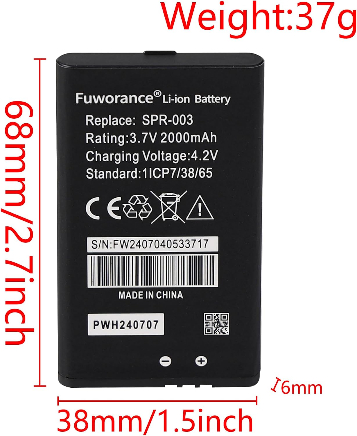 Thumbnail 1 de Fuworance 2000mAh 3.7V Battery for Nintendo 3DS XL Family and Switch SPR-003