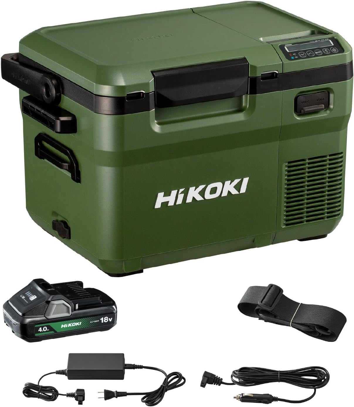 Detalle de HiKOKI UL18DD(LMG) 18Vコードレス冷温庫 3電源対応・2部屋モード
