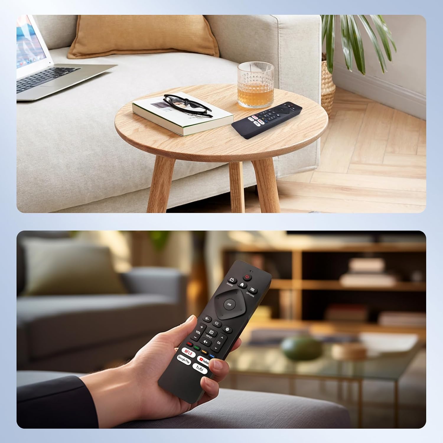 Detalle de BUXQE philp-1 Universal Remote for Philips Smart TVs, Infrared, 4 App Shortcuts