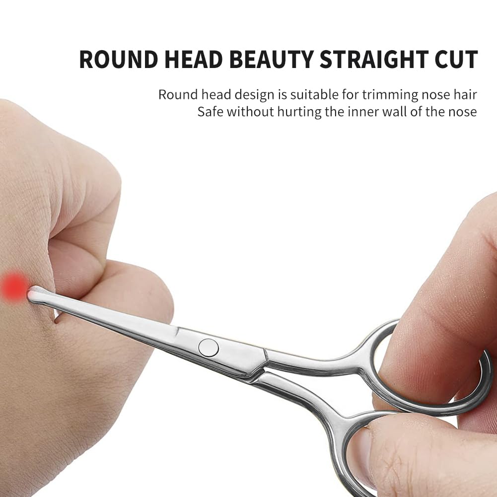 Detalle 2 de AsonTao-small scissors-004 Round-Tip Grooming Scissors for Nose and Eyebrows