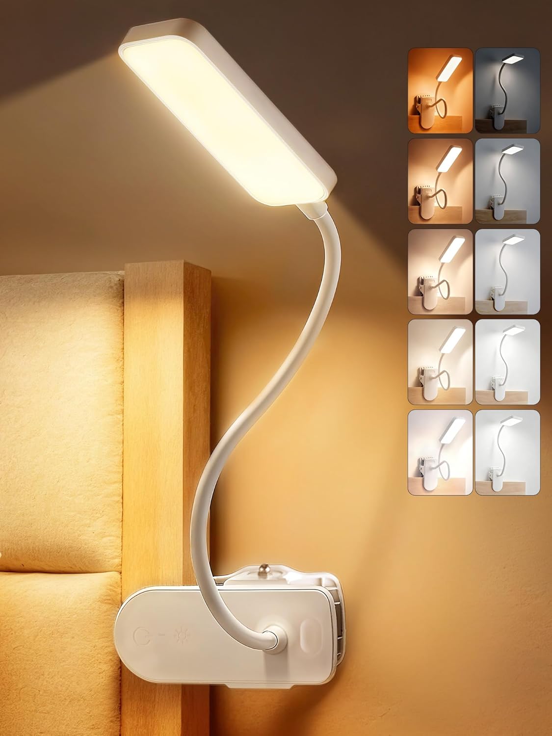Detalle de Clip on Light 450 Lumen Desk Lamp