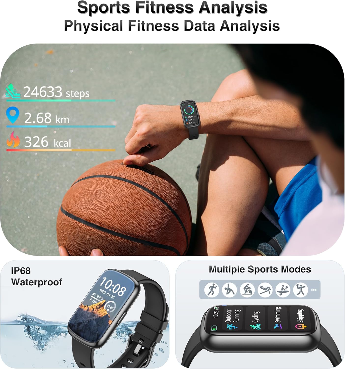 Detalle 2 de Fitness Tracker Smart Watch for All: 24/7 Heart Rate, SpO2, Sleep & Activity Tracking