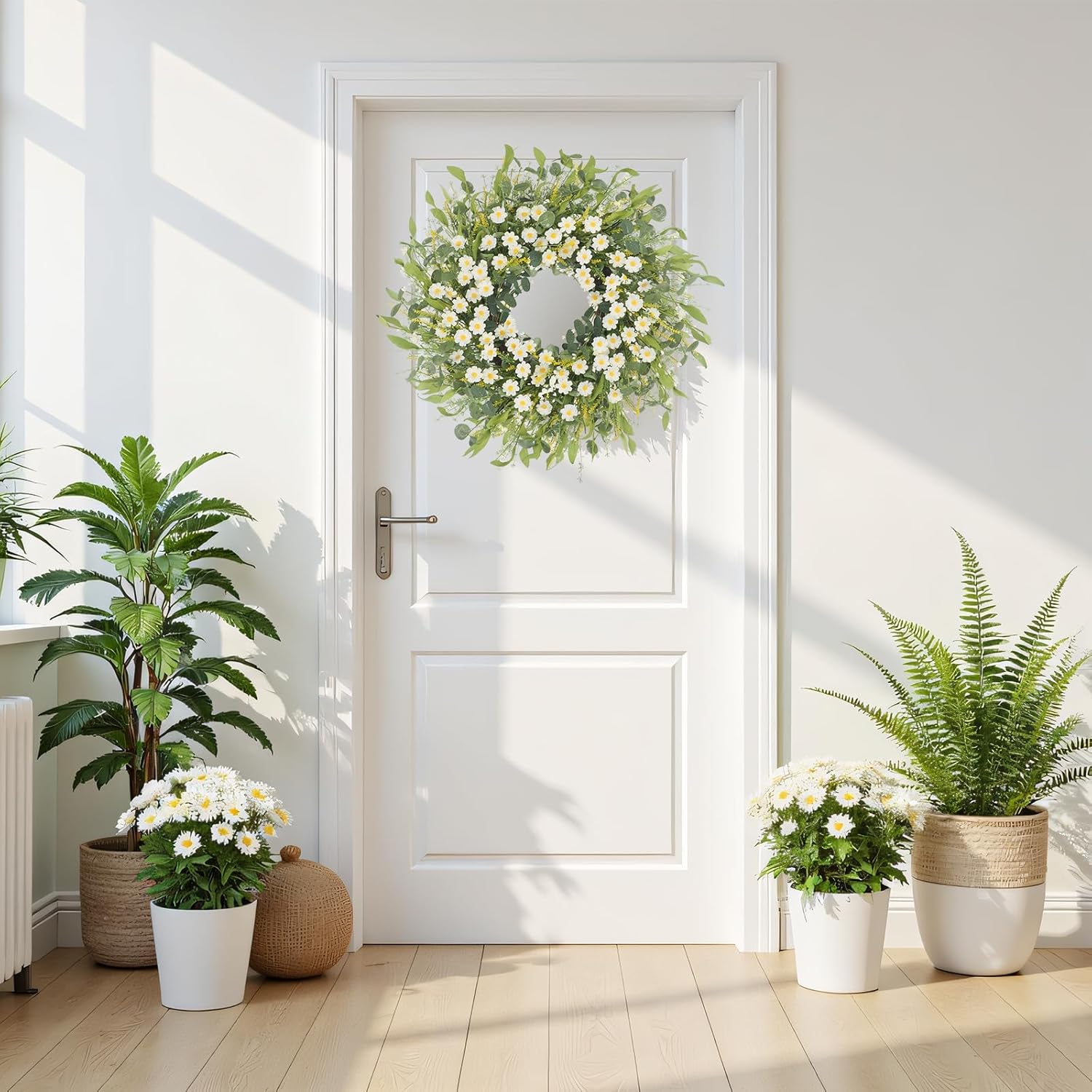 Thumbnail 6 de LOKEISNA Summer Wreath 24" White Daisy 🌼