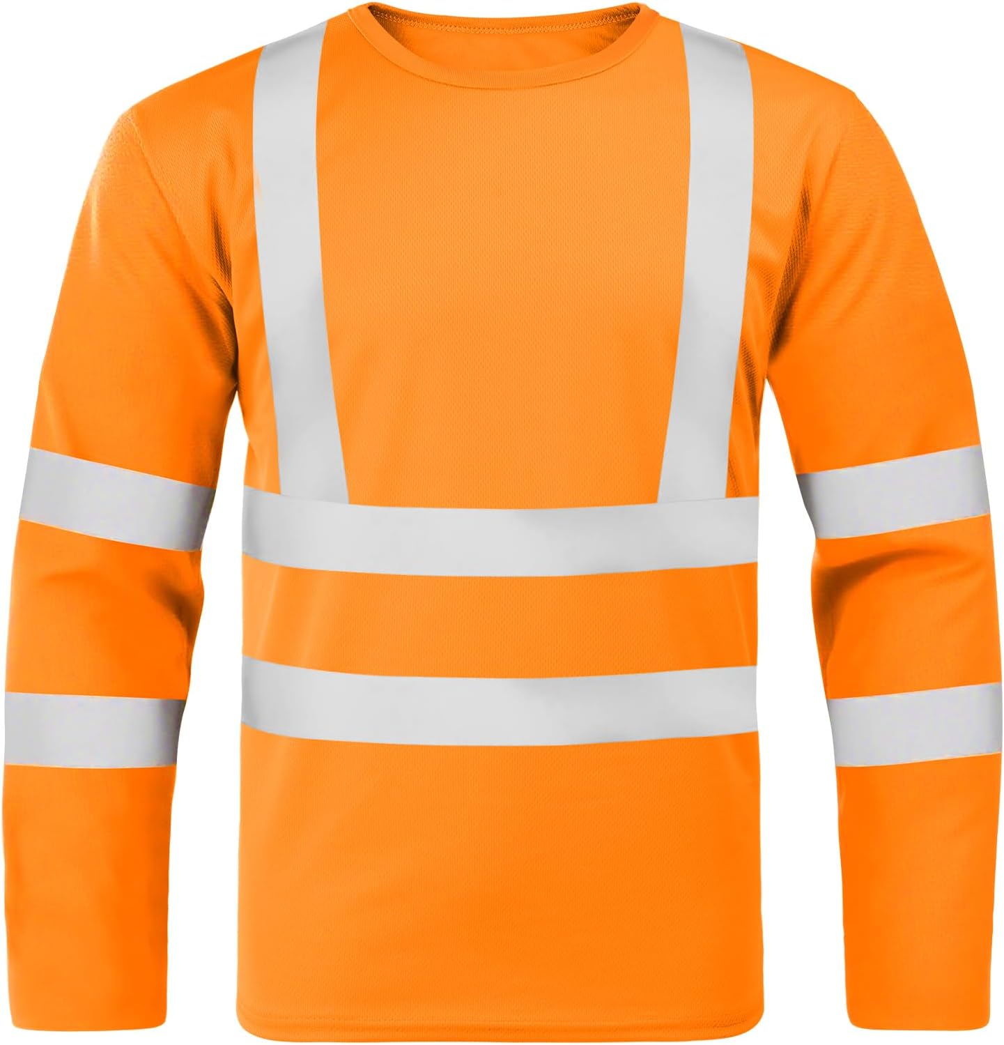 Detalle de BSBUY męska bluza robocza Hi Vis z długim rękawem i taśmami odblaskowymi