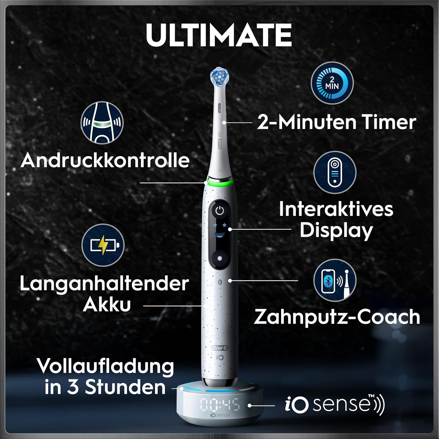 Detalle 2 de Oral-B iO Series 10 Elektrische Zahnbürste 3er Set