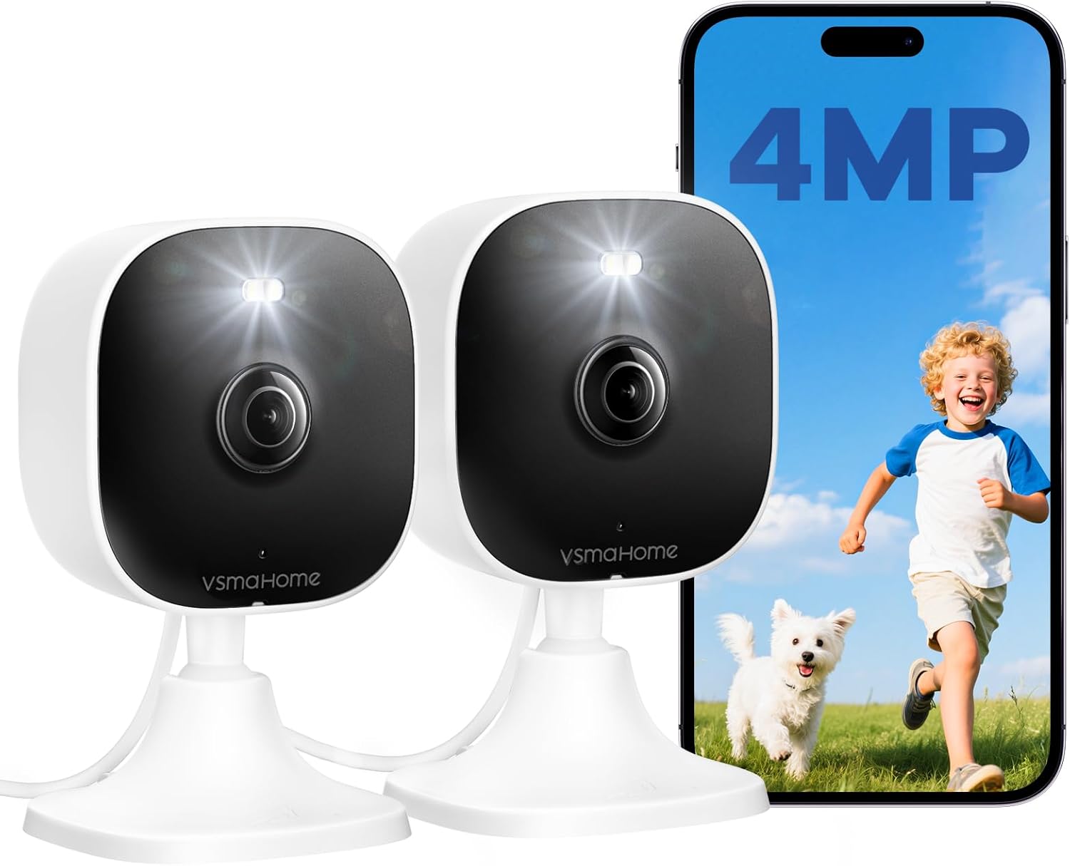 Detalle de Indoor/Outdoor Security Cameras, 2-Pack