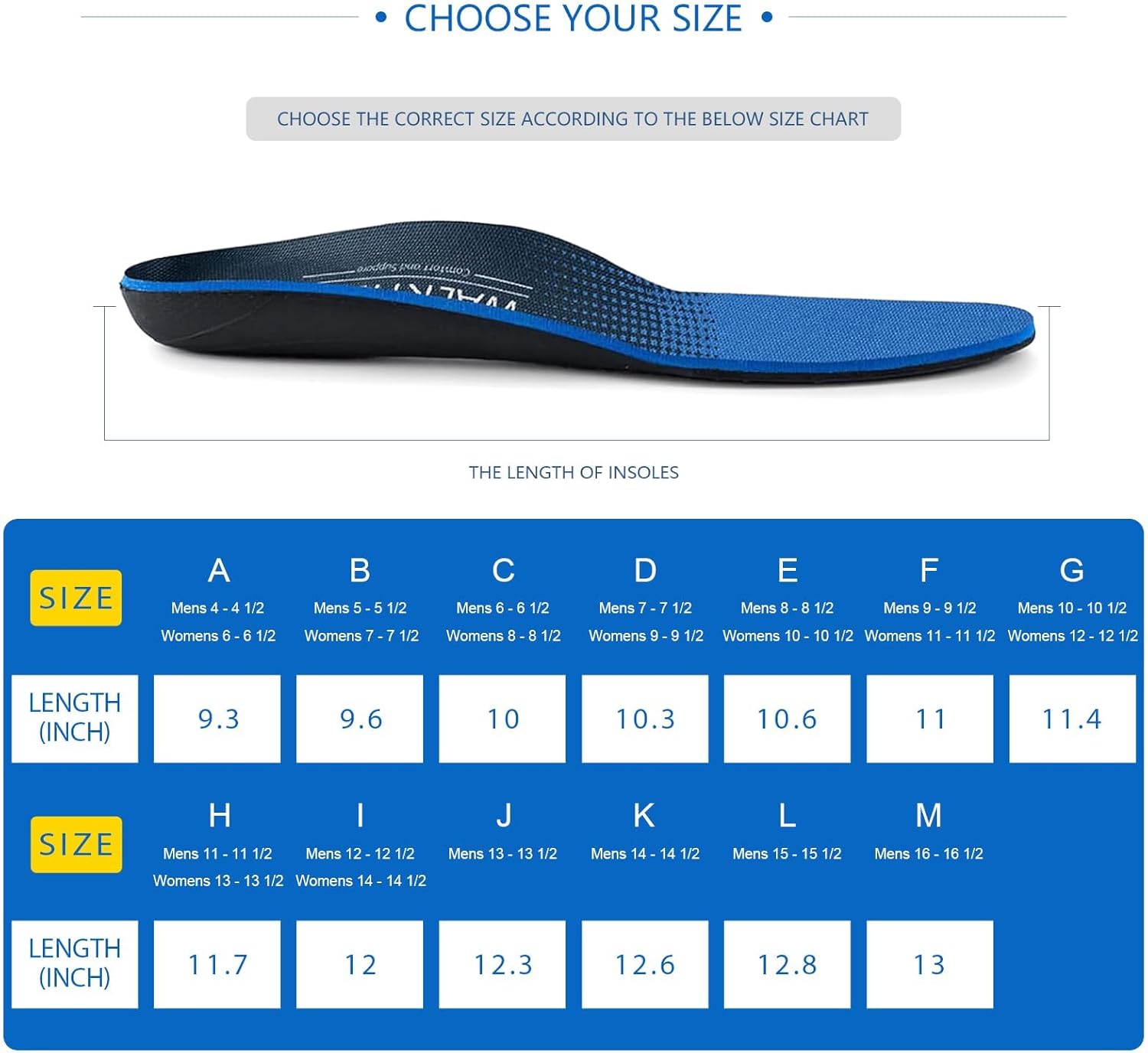 Detalle de Inserts Relieve Plantar Fasciitis - Flat Feet Arch Supports by WALKHERO