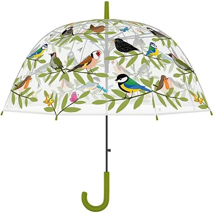 Detalle de Esschert Design Oiseaux parapluie transparent à ouverture automatique