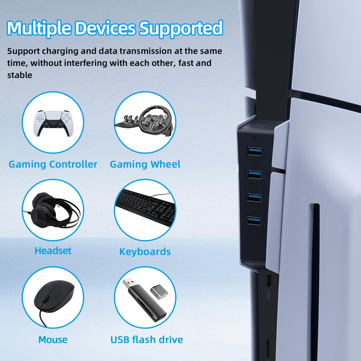 Thumbnail 3 de Mcbazel PS5 Slim Hub USB 4 ports