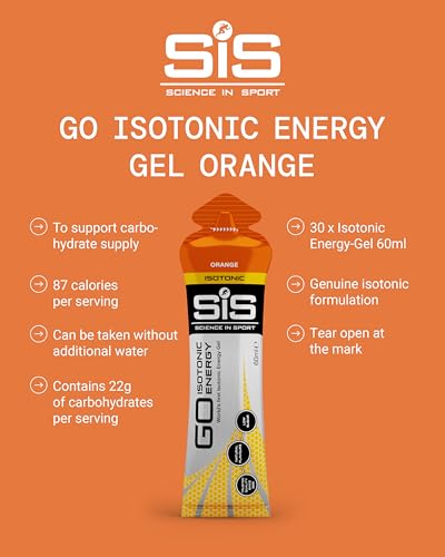 Detalle de Science in Sport GO Isotonic Energy Gels, Orange – 30 x 60ml