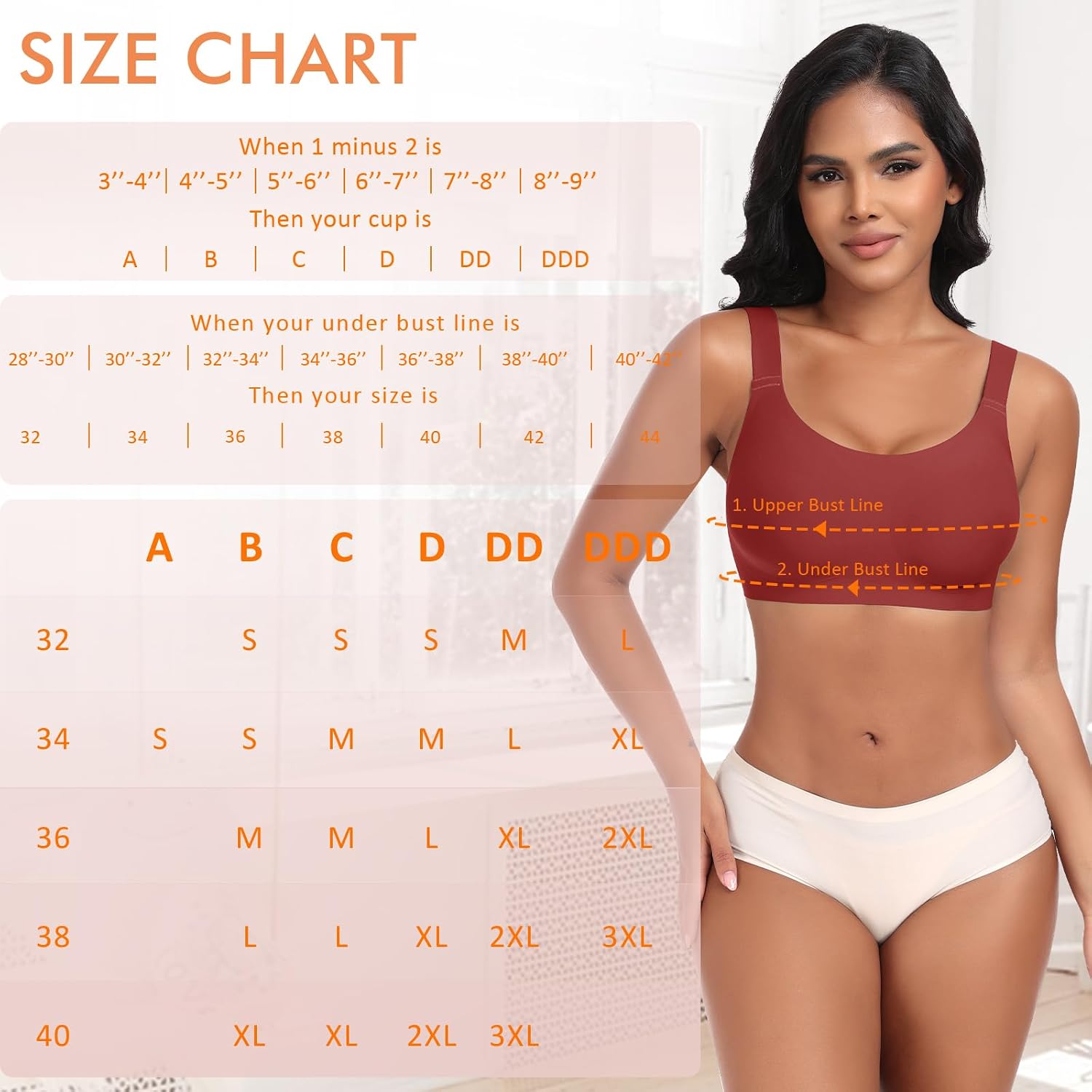 Thumbnail 5 de Ganado WNBR001 Wireless Seamless Bra, Full Coverage and Adjustable Straps