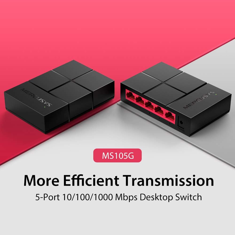 Thumbnail 1 de Mercusys MS105G: Switch Ethernet a 5 Porte Gigabit, Plug & Play per casa e ufficio