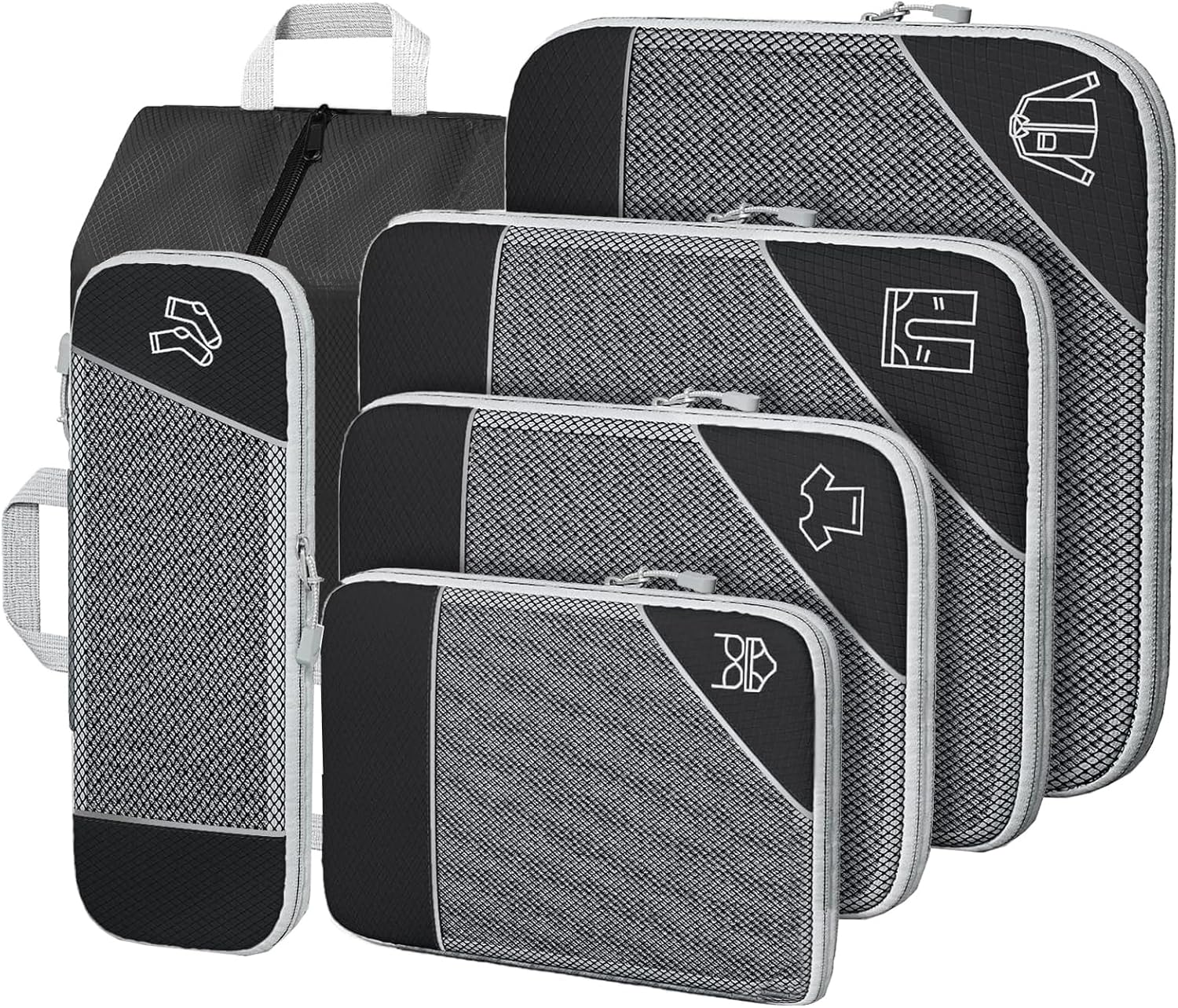 Detalle de Organisateur valise Lot de 6, compression 50%